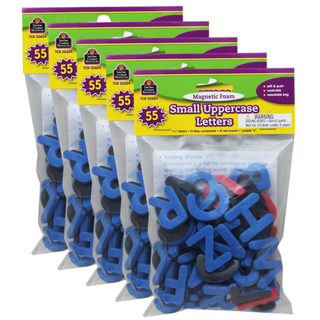 Teacher Created Resources Small Uppercase Magnetic Foam Letters, 55 Pieces, PK5 TCR20624